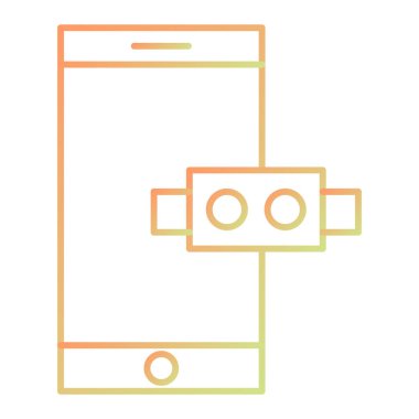 Cep telefonu simgesi, vektör illüstrasyonu