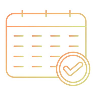 Takvim simgesi vektör illüstrasyonu