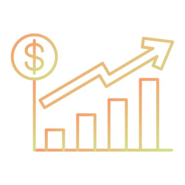 Abstract financial growth graph vector illustration
