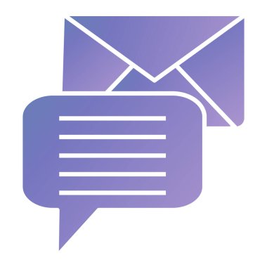 ileti vektörü düz renk simgesi