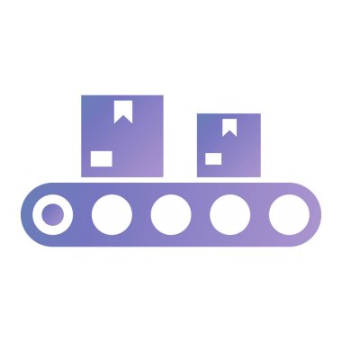 conveyor belt icon. simple illustration of warehouse truck vector icons for web