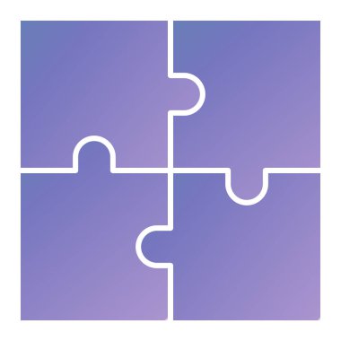 Beyaz arka plan üzerinde izole adet bulmaca. Vektör çizim