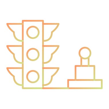 Trafik ışığı simgesi, vektör illüstrasyonu