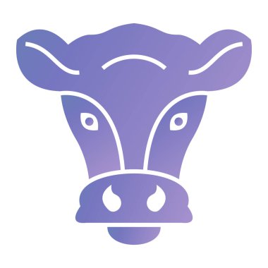 İnek. Web simgesi basit illüstrasyon