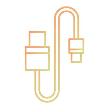 electric wire line web simple icon illustration