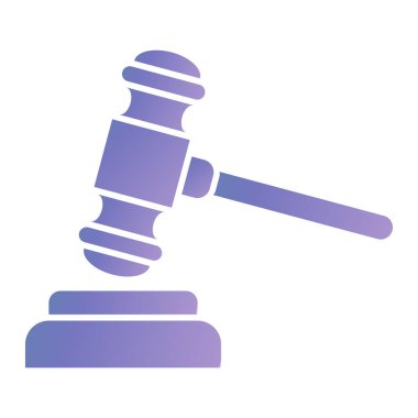 Yargıç Tokmak ikonu. vektör illüstrasyonu