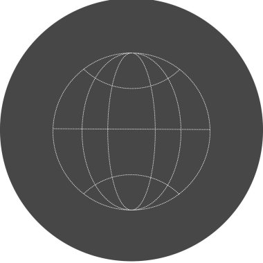 dünya simgesi, vektör illüstrasyonu basit tasarım