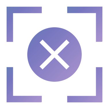 İptal et. Web simgesi basit illüstrasyon