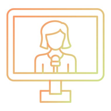 woman with laptop line and fill style icon vector illustration design