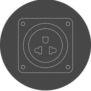 Soket modern simge vektör illüstrasyonu