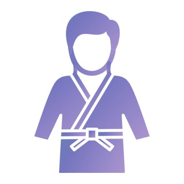 woman with ribbon icon. simple illustration of man doctor vector symbol for web