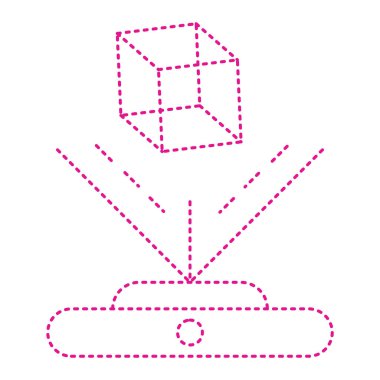 Bir kutu simgesinin vektör illüstrasyonu