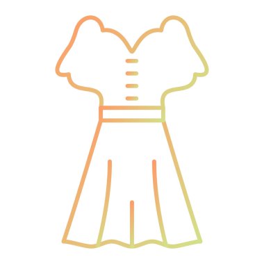 Bir gelinliğin vektör çizimi