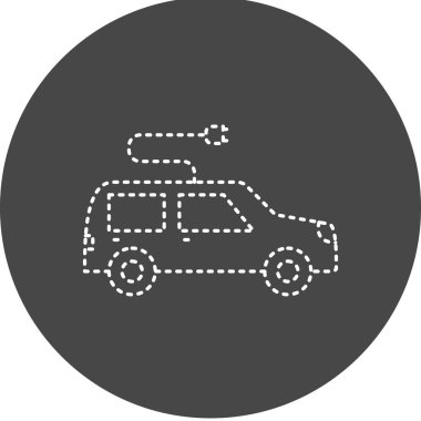 Electric Car icon, vector illustration simple design