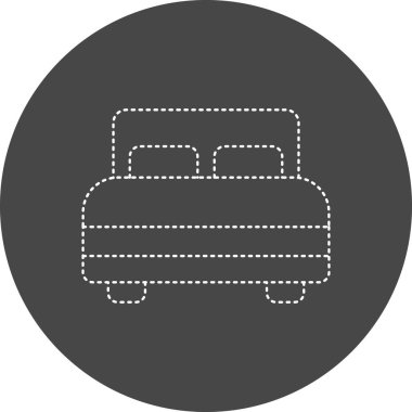 Yatak simgesinin vektör illüstrasyonu