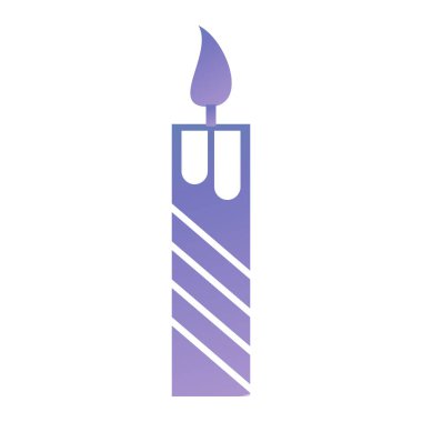 Mum simgesi. Web için mum yakma vektör simgelerinin basit çizimi