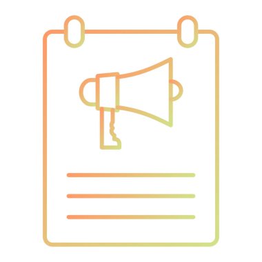 megafon vektör düz renk simgesi