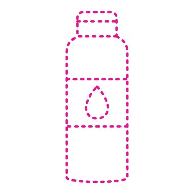 bottle with water drop icon. outline illustration of jar of salt vector icons for web