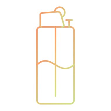 Yağ pompası ikonu. Web için gaz şişesi vektör simgelerinin özet çizimi