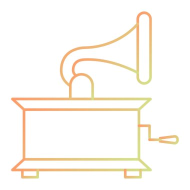 hoparlör vektörü ince çizgi simgesi