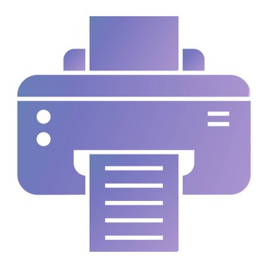 Yazıcı. Web simgesi basit illüstrasyon