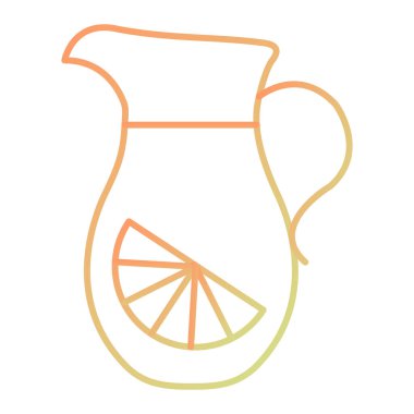 lemon juice drink vector illustration