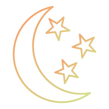 Ay ikonu vektör illüstrasyonu