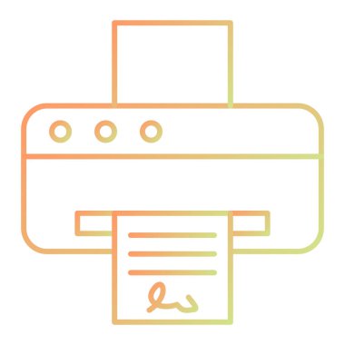 Yazıcı. Web simgesi basit illüstrasyon