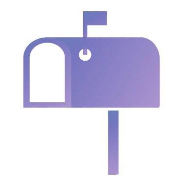 Posta kutusu. Web simgesi basit illüstrasyon