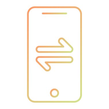 Cep telefonu simgesi, vektör illüstrasyonu