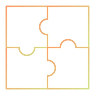 adet simge vektör çizim puzzle