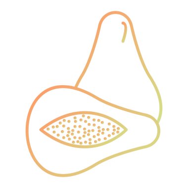 Taze meyve ikonu. vektör illüstrasyonu