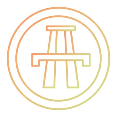 Bir havaalanı simgesinin vektör illüstrasyonu