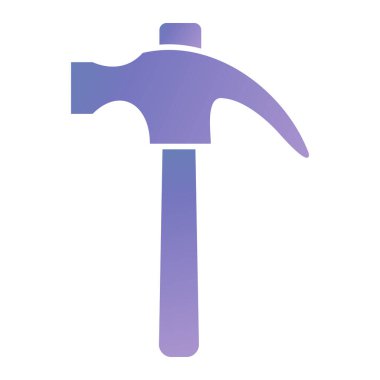 Çekiç simgesi. Yapı araçlarının izometrik vektör illüstrasyonu