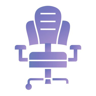 ofis sandalyesi ikon vektör illüstrasyonu