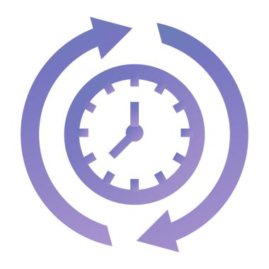 Saat. Web simgesi basit illüstrasyon