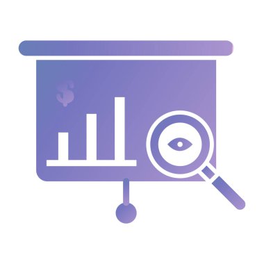 Analiz. Web simgesi basit illüstrasyon