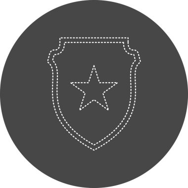 Kalkan simgesinin vektör illüstrasyonu