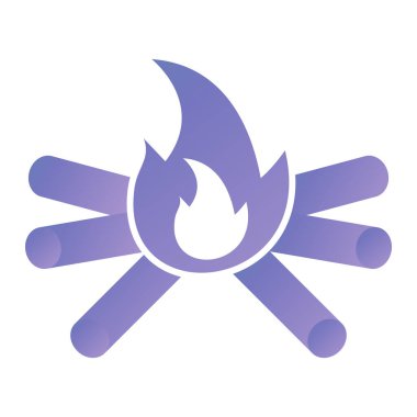 vector illustration of a burning campfire
