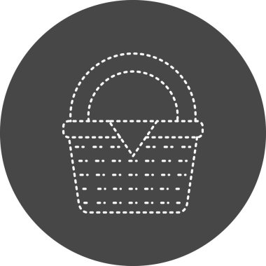 Alışveriş sepeti simgesinin vektör illüstrasyonu