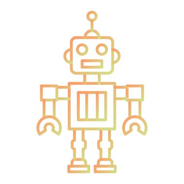 robot ikon vektör illüstrasyonu