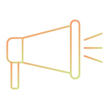 Megafon ikonu vektör illüstrasyonu