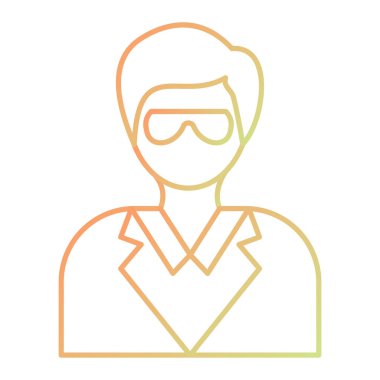 man with mask icon. outline doctor vector symbol design.