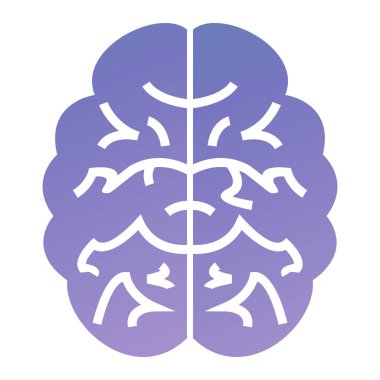 beyin ikonu vektör illüstrasyonu