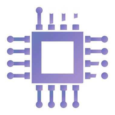 İşlemci. Web simgesi basit illüstrasyon