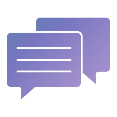 Sohbet ileti simgesi, vektör illüstrasyonu