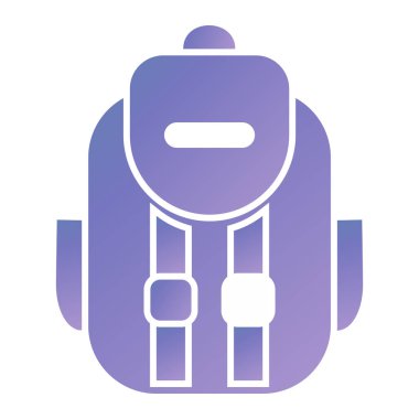 backpack icon. camping sport equipment and tourism theme. isolated design. vector illustration