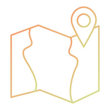 map pointer icon. location marker symbol. gps navigation sign. isolated on white background. vector illustration