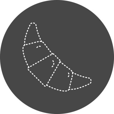 kruvasan simge vektör çizim