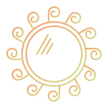 Bir güneş kümesinin vektör illüstrasyonu